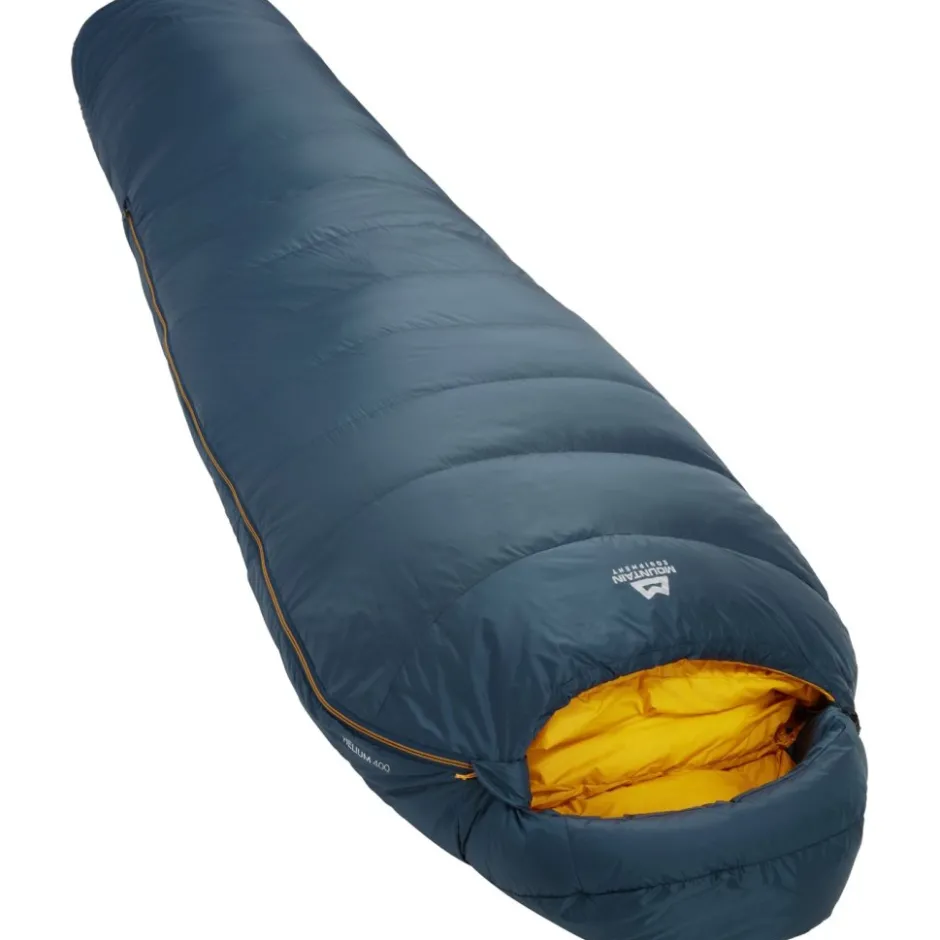 Slaapzakken < Mountain Equipment Helium 400 Regular Slaapzak ME-005968 - zip left - majolica blue