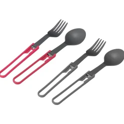 Campingservies & Bestek < MSR Folding Utensil - Lepel en Vork Set - 4-delig