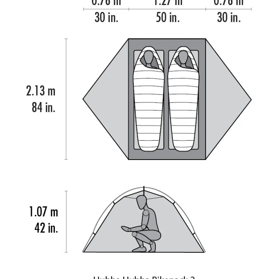 MSR Hubba Hubba Bikepack 2 Tent - Groen