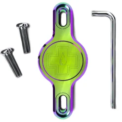 Gps Trackers En Alarm < Muc-Off Beugel voor AirTag - Secure Tag Holder 2.0 - Iridescent