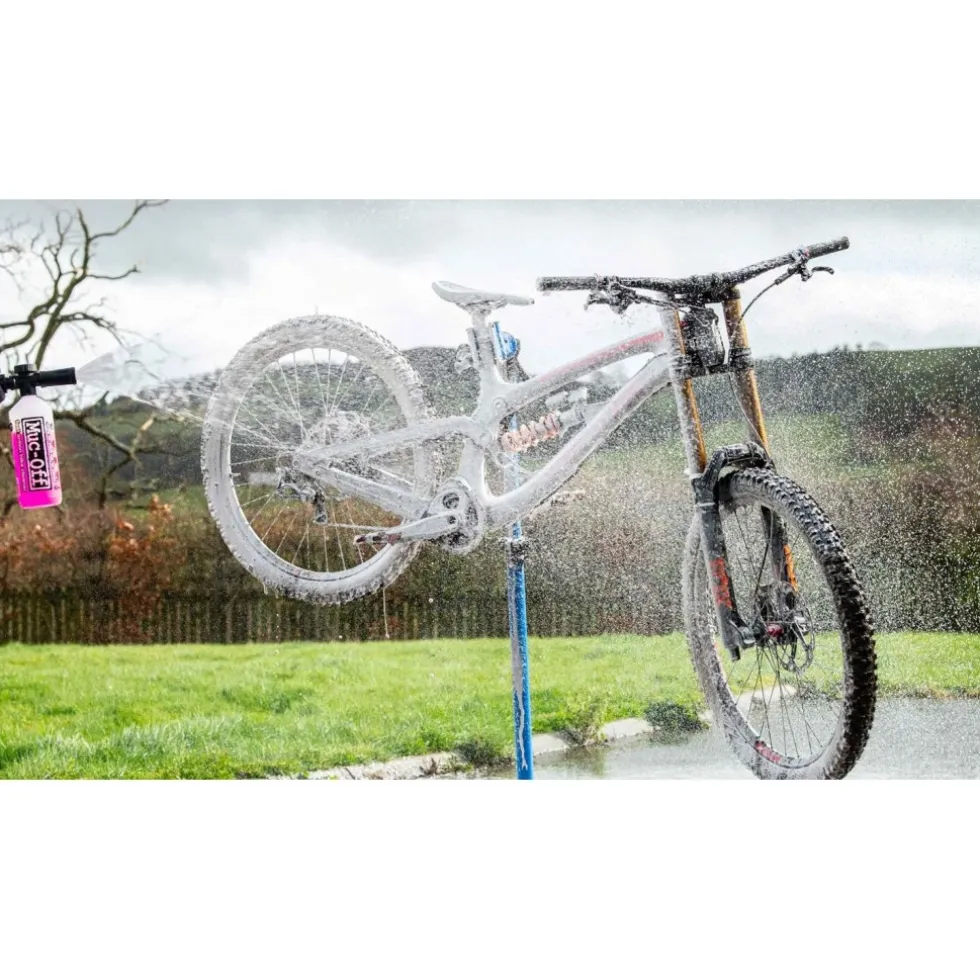 Muc-Off Hogedrukreiniger + Zak + Sneeuwschuimmondstuk + Fietsreiniger