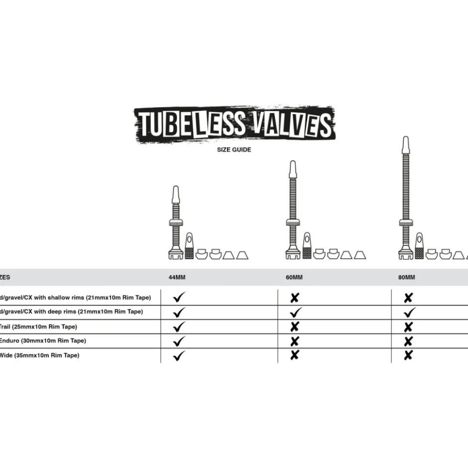 Banden Accessoires En Tubeless|Gereedschap En Onderhoud < Muc-Off Tubeless Valve Kit V2 Universal - gold