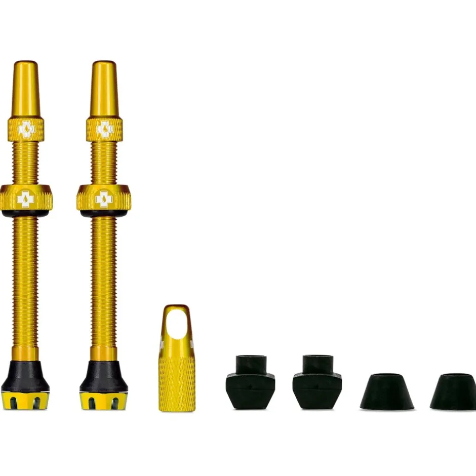 Banden Accessoires En Tubeless|Gereedschap En Onderhoud < Muc-Off Tubeless Valve Kit V2 Universal - gold