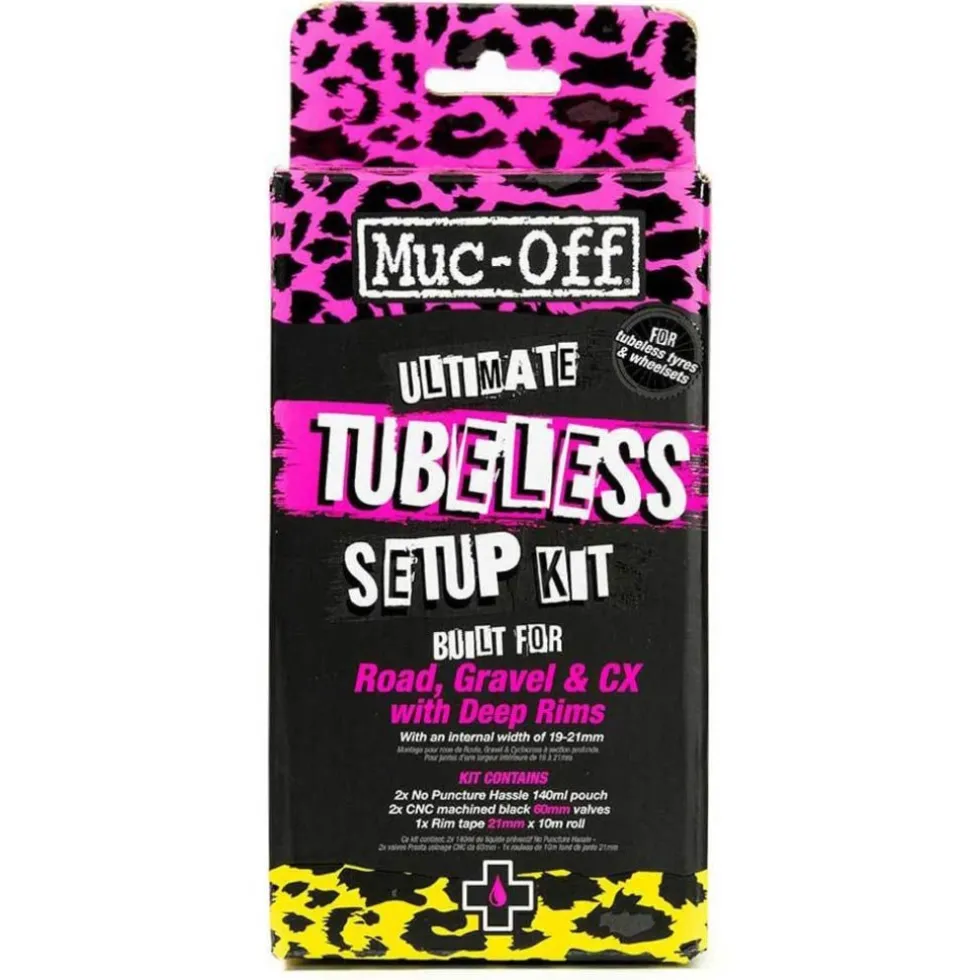 Muc-Off Ultimate Tubeless Setup Kit - Road/Gravel/CX (60mm / 10m x 21mm)