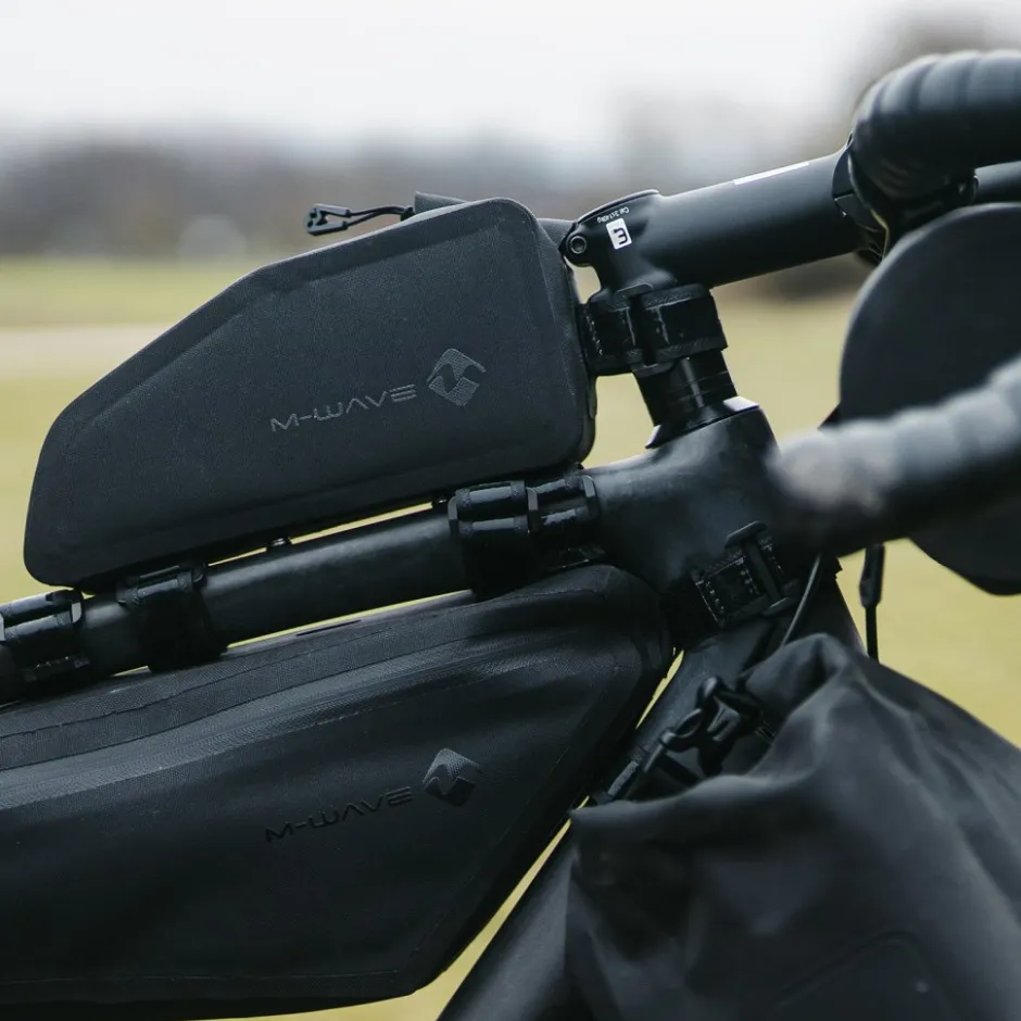 Frametassen|Top Tube Bag < M-Wave Rough Ride II Bovenbuis tas - 0.75L - zwart