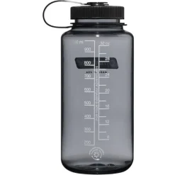 Outdoor Flessen & Thermosflessen < Nalgene Wide Mouth Sustain Drinkfles - 1L - grijs/zwart
