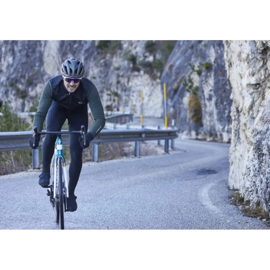 Racefietsjacks|Winterjassen < Nalini HP Ebossed Fietsjas Heren - black/forest green 4450