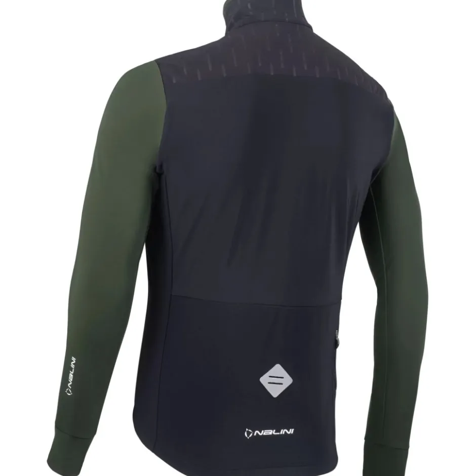 Racefietsjacks|Winterjassen < Nalini HP Ebossed Fietsjas Heren - black/forest green 4450
