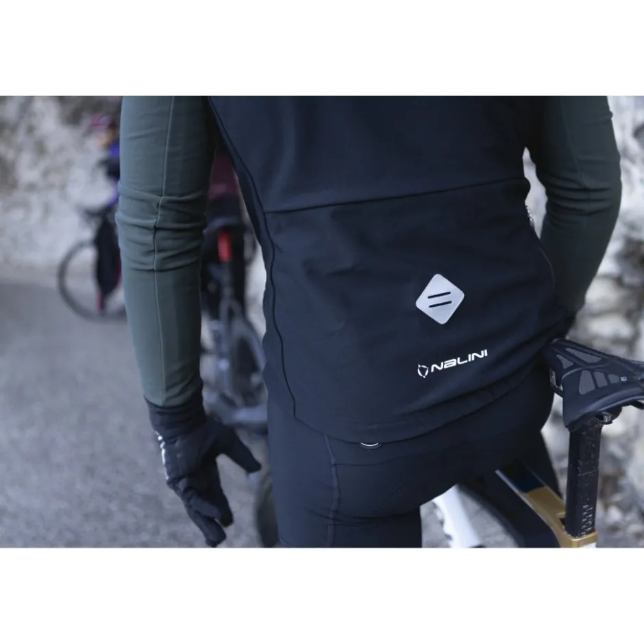 Racefietsjacks|Winterjassen < Nalini HP Ebossed Fietsjas Heren - black/forest green 4450