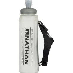 Bidons < Nathan Sports ExoShot Lite 14oz/414ml Handheld Bottle - black / reflective silver