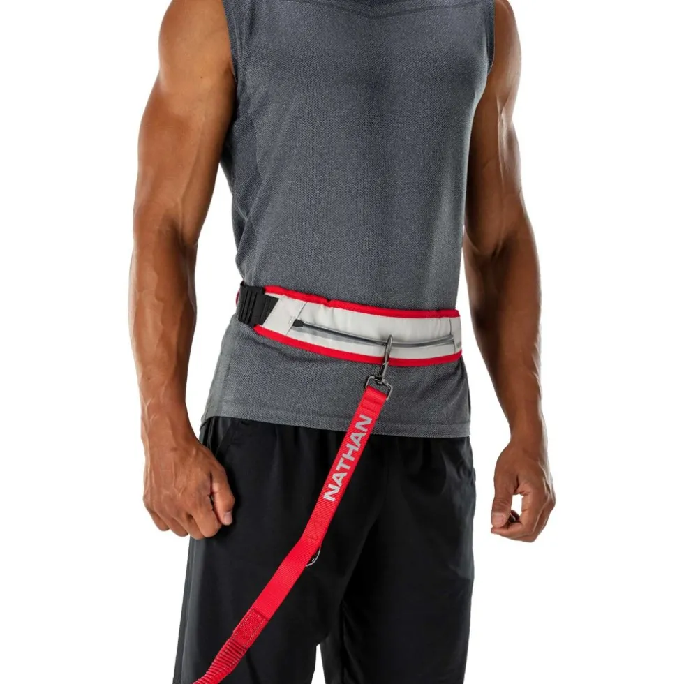 Nathan Sports K9 Runner's heupriem met riem - Vapor Blue/Lollipop