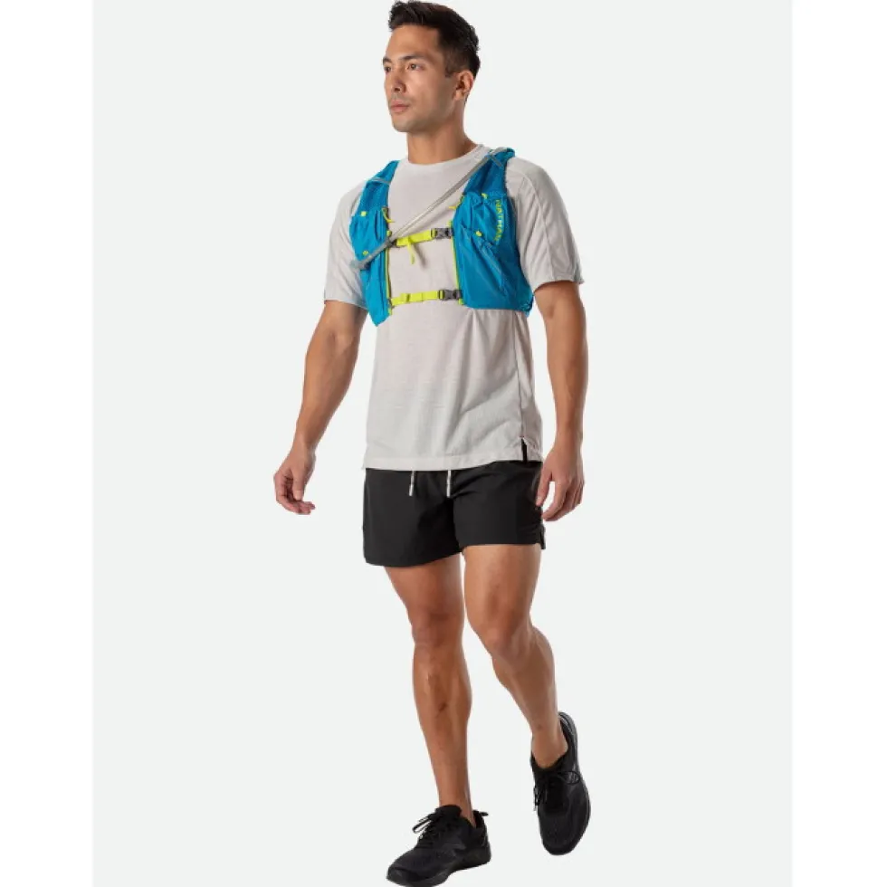Nathan Sports Pinnacle 12L Hardloop-Vest - Blue Me Away/Finish Lime