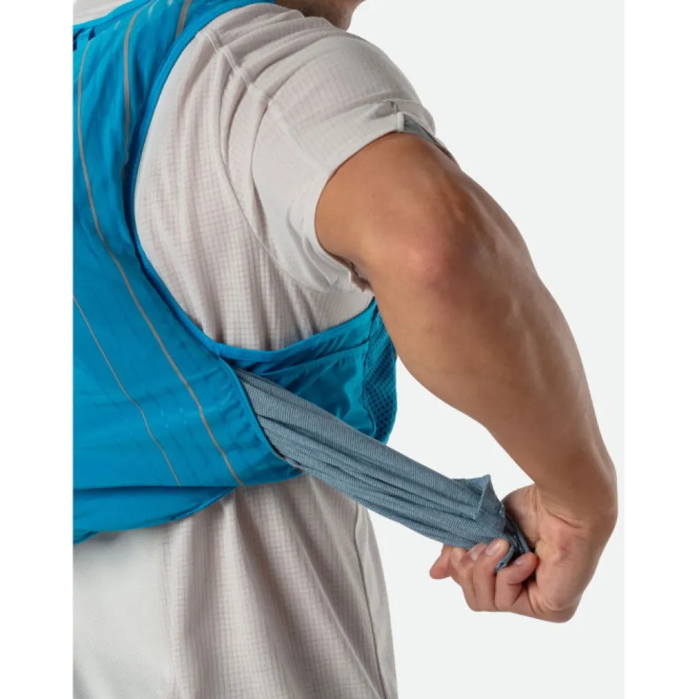 Nathan Sports Pinnacle 12L Hardloop-Vest - Blue Me Away/Finish Lime
