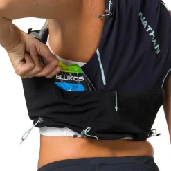 Nathan Sports Pinnacle Pro Hardloopvest dames - 6L - black/surf spray