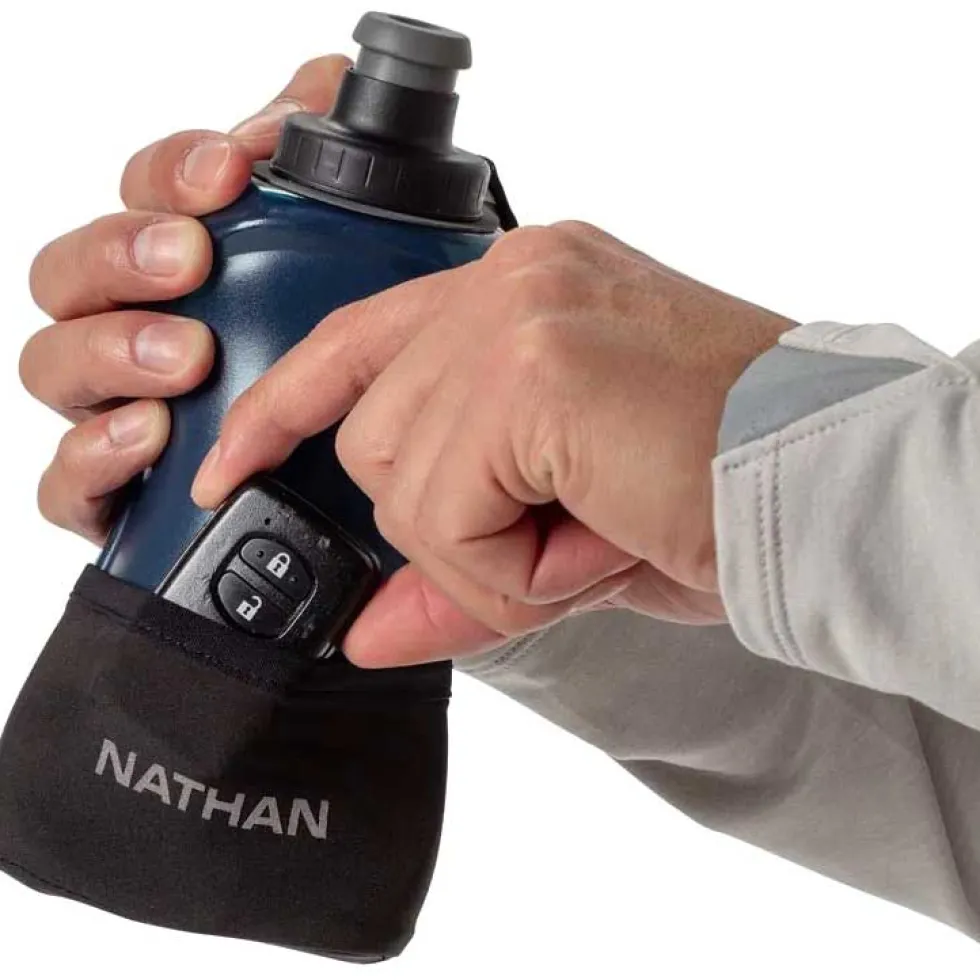 Nathan Sports Quick Squeeze Lite Handheld drinkfles 532ml - black/marine blue