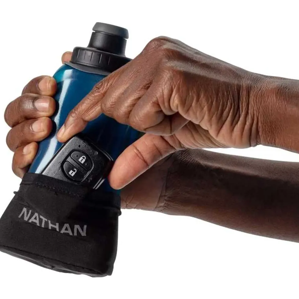 Nathan Sports Quick Squeeze Lite Handheld drinkfles 355ml - black/marine blue