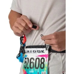 Nathan Sports Race Number Nutrition Waistbelt - black / reflective silver