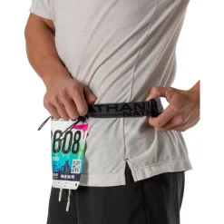 Nathan Sports Race Number Nutrition Waistbelt - black / reflective silver