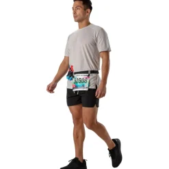 Nathan Sports Race Number Nutrition Waistbelt - black / reflective silver