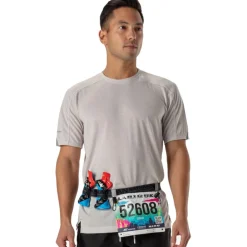 Nathan Sports Race Number Nutrition Waistbelt - black / reflective silver