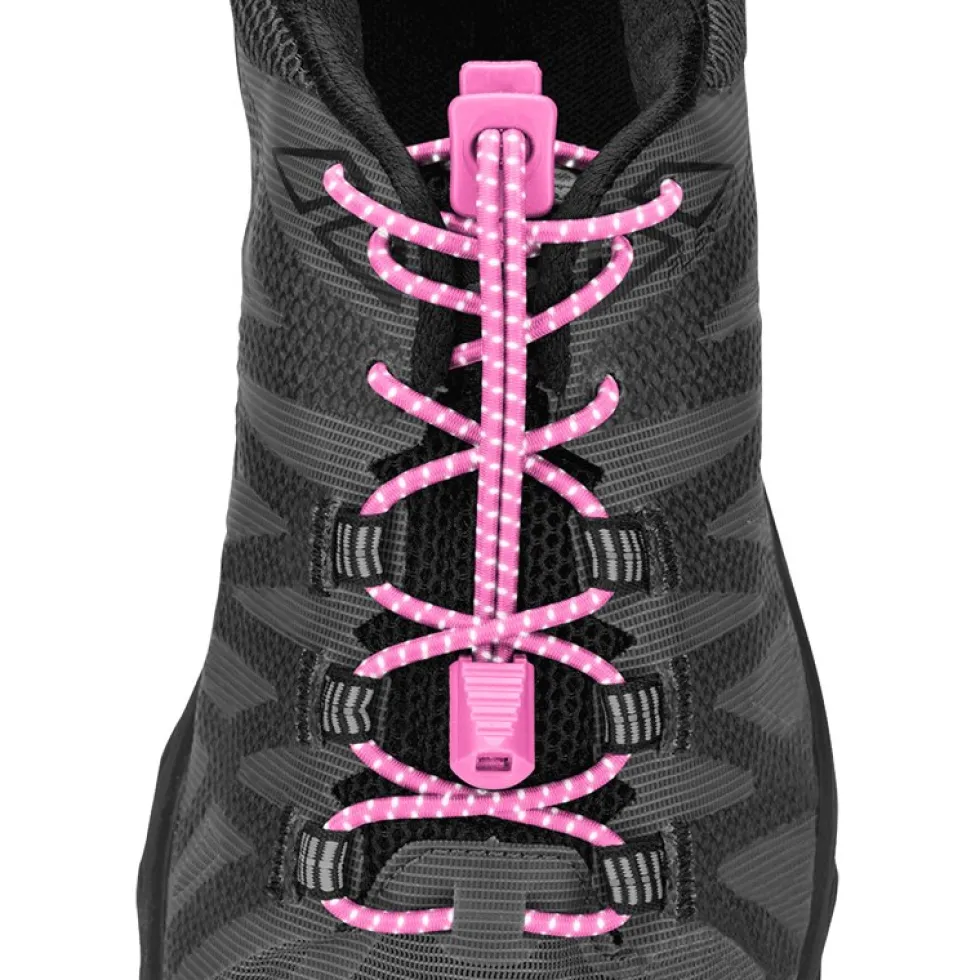 Nathan Sports Run Laces Reflective - pink