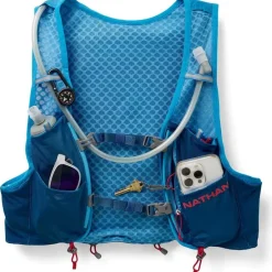Rugzakken & Drinksystemen < Nathan Sports VaporAir 4.0 hardloopvest met drinksysteem - 8L - electric blue/ribbon red