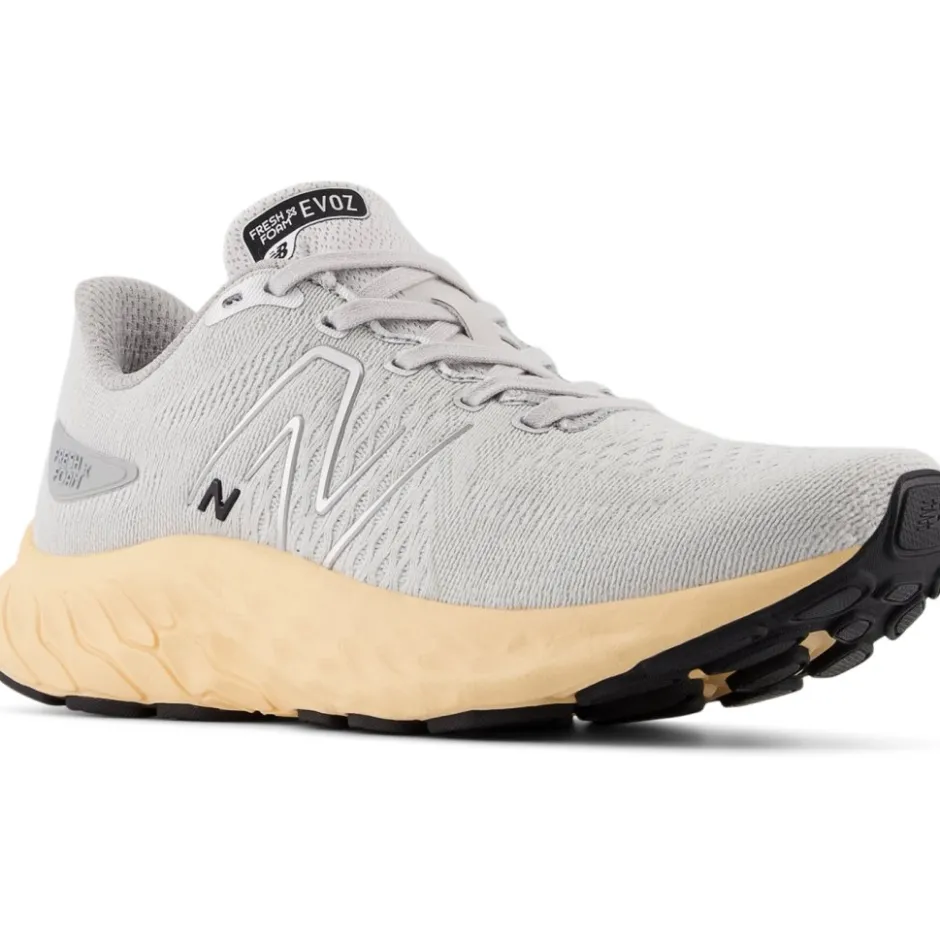 Hardloopschoenen Dames|Schoenen < New Balance Fresh Foam X Evoz v3 Hardloopschoenen Dames - Grey Matter/Peach Blossom