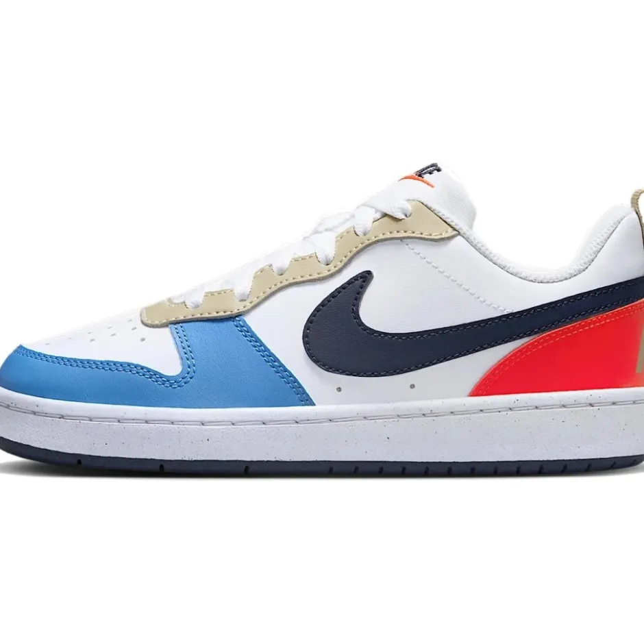Schoenen < Nike Court Borough Low Recraft Schoenen Kinderen - white/thunder blue/light crimson DV5456-124