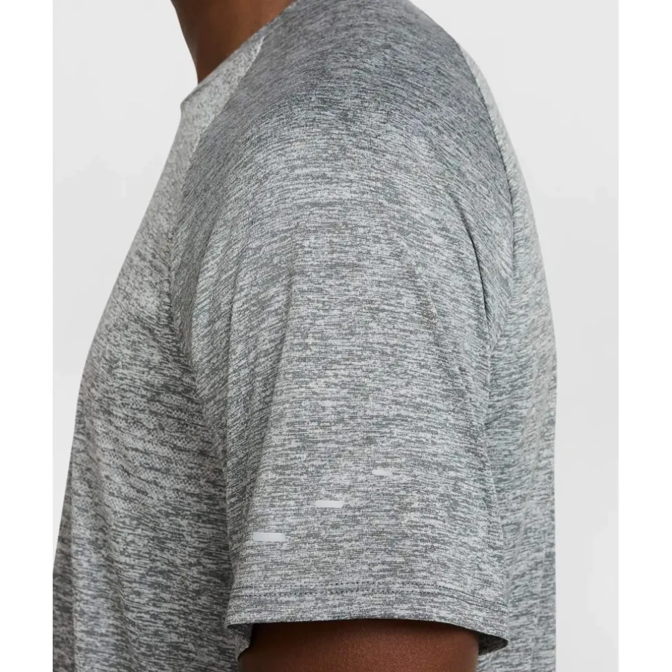 Nike Dri-FIT ADV Stride Hardloopshirt Heren - smoke grey/heather/reflective silver HV5203-084
