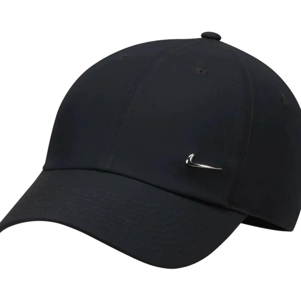 Nike Dri-FIT Club Metall-Swoosh Logo Pet - black/metallic silver FB5372-010