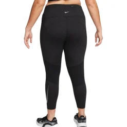 Nike Dri-FIT Fast Mid-Rise 7/8-Leggings (Plus Size) Dames - black/reflective silver FB3230-010