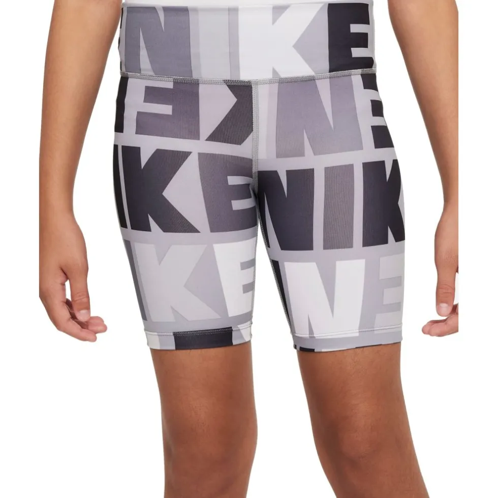 Nike Dri-FIT One Biker-Short voor Kinderen - lite smoke grey/black/white DZ4623-077