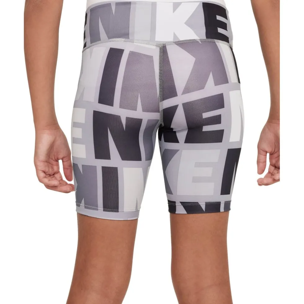 Nike Dri-FIT One Biker-Short voor Kinderen - lite smoke grey/black/white DZ4623-077