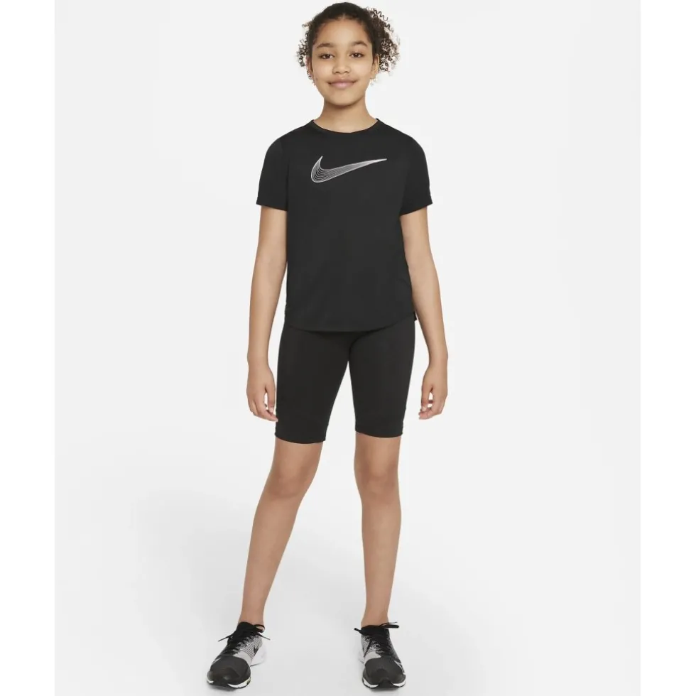 Nike Dri-Fit One Shirt Kinderen - zwart/wit DD7639-010