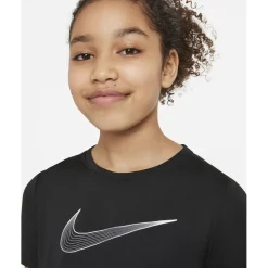 Nike Dri-Fit One Shirt Kinderen - zwart/wit DD7639-010