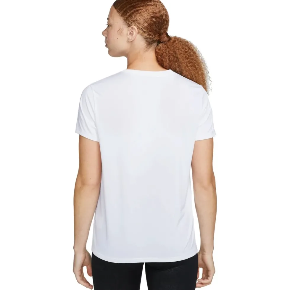 Nike Dri-FIT Shirt Dames - wit/zwart DX0687-100