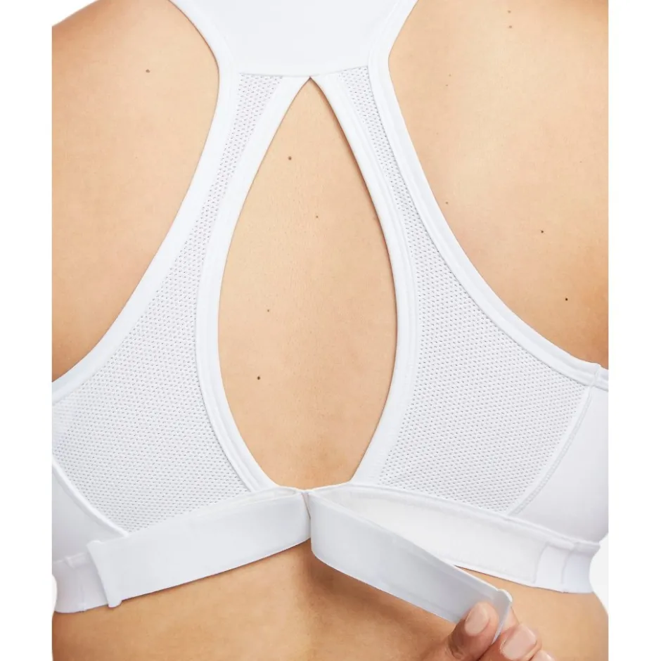 Sport Bh'S|Ondergoed < Nike Dri-FIT Swoosh Sport-Beha met sterke Ondersteuning Dames - wit/wit/zwart DX6815-100