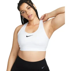 Sport Bh'S|Ondergoed < Nike Dri-FIT Swoosh Sport-Beha met sterke Ondersteuning Dames - wit/wit/zwart DX6815-100