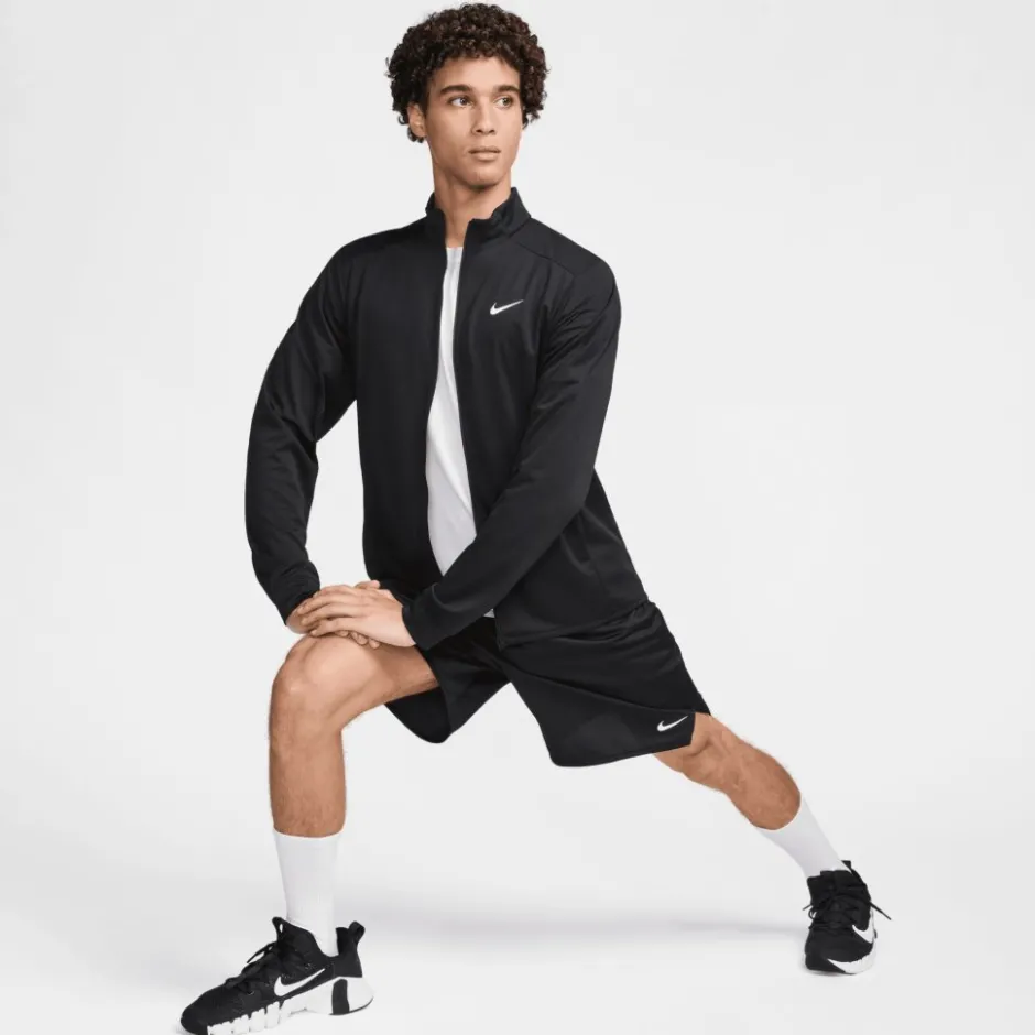 Jacks|Jassen & Vesten < Nike Dri-FIT Totality Knit Jas Heren - zwart/wit FV8962-010