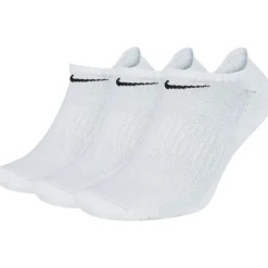 Nike Everyday Cushioned No-Show Trainingssokken (3 Paar) - wit/zwart SX7673-100