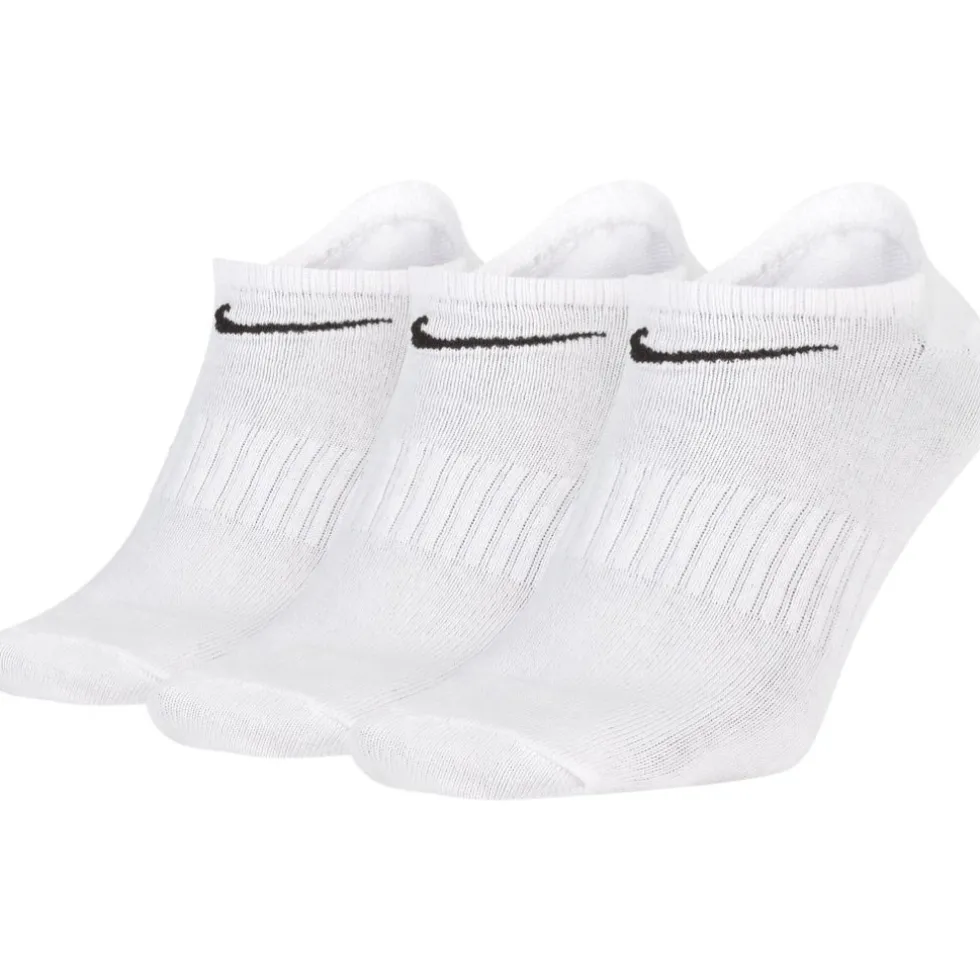 Nike Everyday Lightweight No-Show Trainingssokken (3 Paar) - wit/zwart SX7678-100