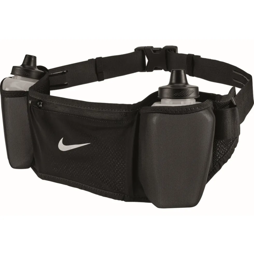Nike Flex Stride Double Drinkriem 24 oz / 709ml - zwart/zwart/zilver 082