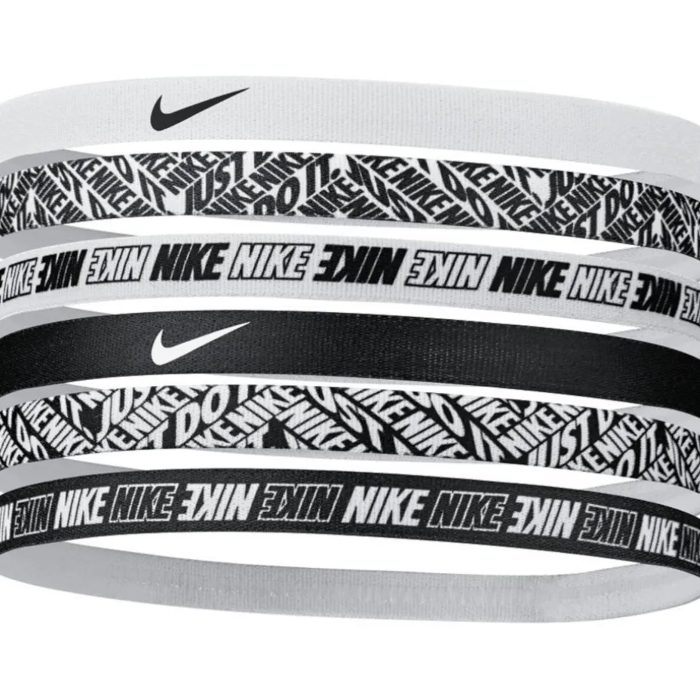 Nike Hoofdbanden Printed (Set van 6) - zwart/wit 010