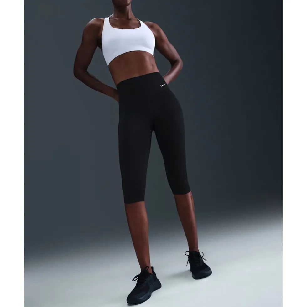 Nike One Capri Tights Dames - zwart/wit IH3770-010