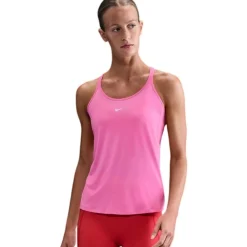 Nike One Classic Dri-Fit Strappy Top Dames - playful pink/white IB9389-675