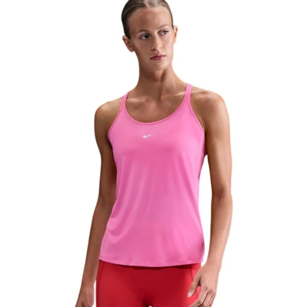 Nike One Classic Dri-Fit Strappy Top Dames - playful pink/white IB9389-675