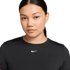 Nike One Classic Twist Shirt Dames - black/white HJ1054-013