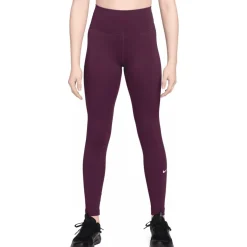 Nike One Dri-FIT Tights Kinderen - bordeaux/white FZ5605-610