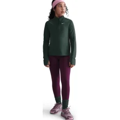 Nike One Dri-FIT Tights Kinderen - bordeaux/white FZ5605-610
