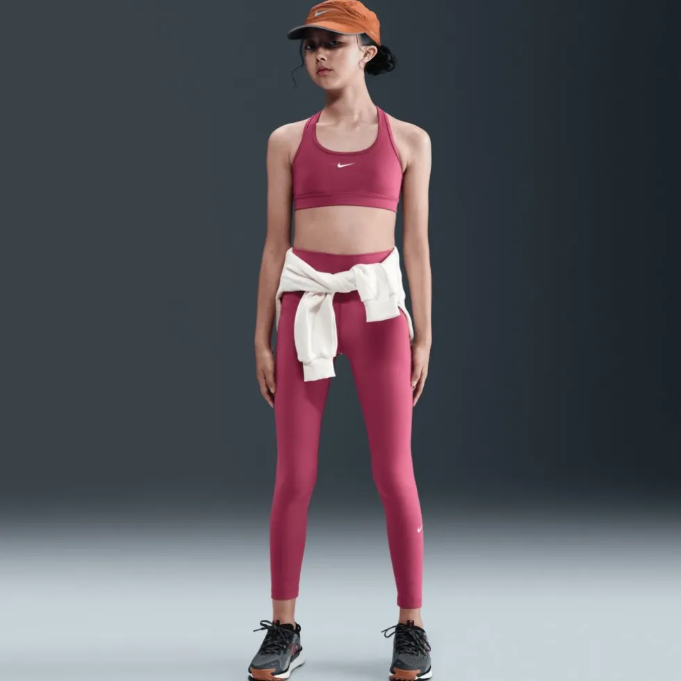 Nike One Dri-FIT Tights Kinderen - sweet beet/white FZ5605-634